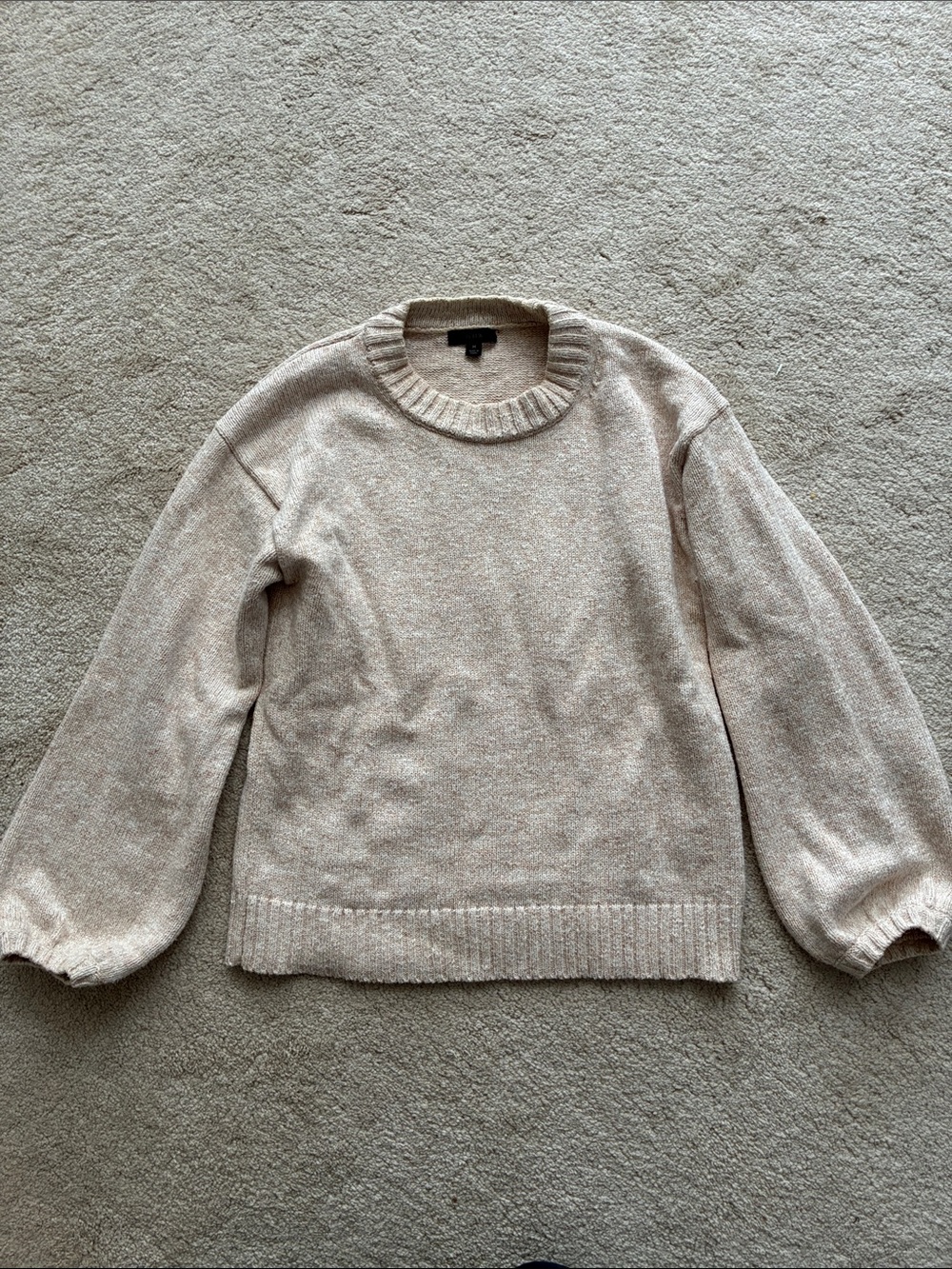 Cozy Crewneck Women's Sweater in Light Beige